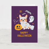 Happy Halloween Schattigee Mummy Dog Kaart (Voorkant)