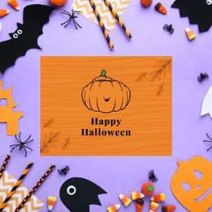 Happy Halloween Schattigee pompoen Sinaasappel Briefkaart