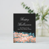Happy Halloween Schattigee pompoenen oogst Briefkaart (Staand voorkant)