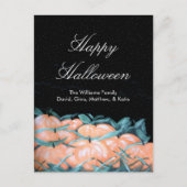 Happy Halloween Schattigee pompoenen oogst Briefkaart (Voorkant)