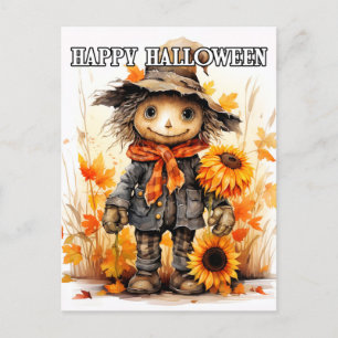 Happy Halloween   Schattigee Ragdoll vogelverschri Briefkaart