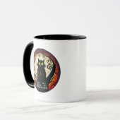 Happy Halloween Schattigee zwarte kat Halloween Mo Mok (Voorkant links)