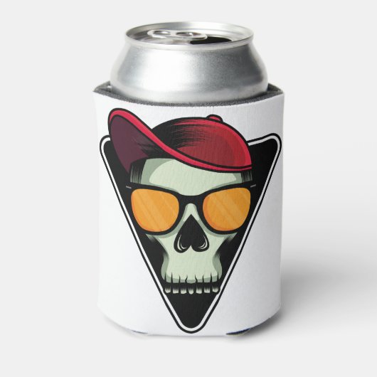 Happy halloween schedel blikjeskoeler (Blikje Achterkant)