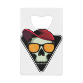 Happy halloween schedel creditkaart flessenopener (Voorkant)