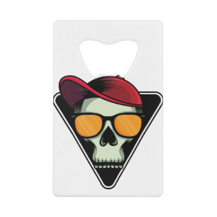Happy halloween schedel creditkaart flessenopener