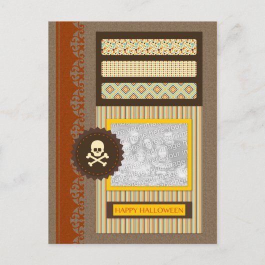 happy halloween ( scrapbook ) briefkaart (Voorkant)