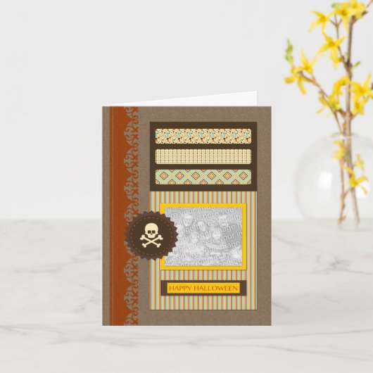 happy halloween ( scrapbook ) kaart (Gele Bloem)