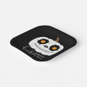 Happy Halloween Script Cute Pumpkin Papieren Bordje (Gebogen)