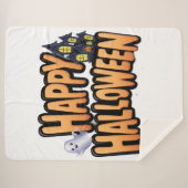 Happy Halloween  Sherpa Deken (Voorkant (horizontaal))
