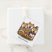 Happy Halloween Shiba Inu Dogs Bedankjes Labels (In situ)