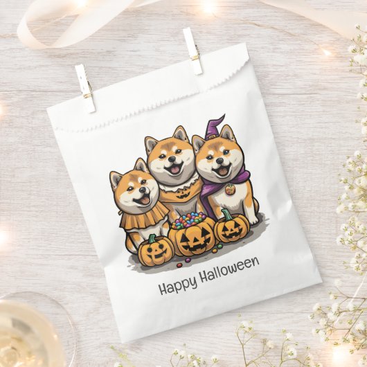 Happy Halloween Shiba Inu Dogs Bedankzakje (Geknipt)