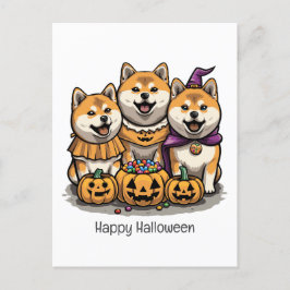 Happy Halloween Shiba Inu Dogs Briefkaart