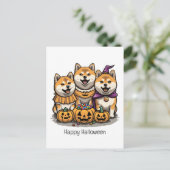 Happy Halloween Shiba Inu Dogs Briefkaart (Staand voorkant)