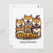 Happy Halloween Shiba Inu Dogs Briefkaart (Voorkant / Achterkant)