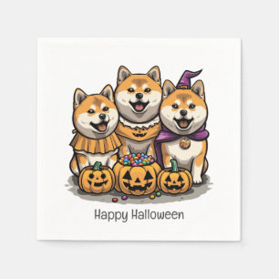 Happy Halloween Shiba Inu Dogs Servet