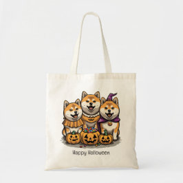 Happy Halloween Shiba Inu Dogs Tote Bag