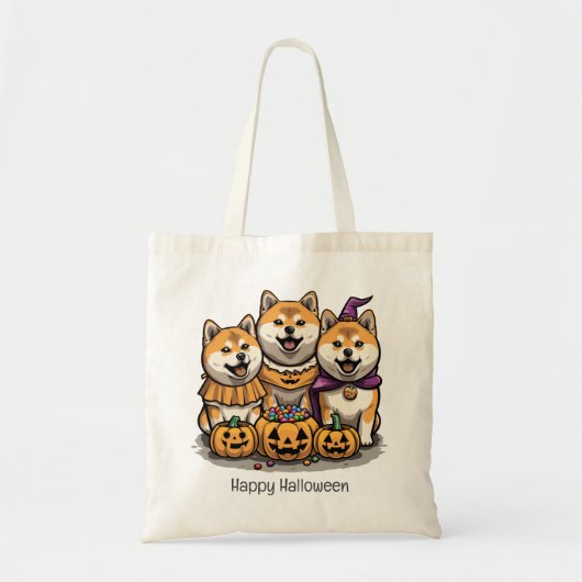 Happy Halloween Shiba Inu Dogs Tote Bag (Voorkant)