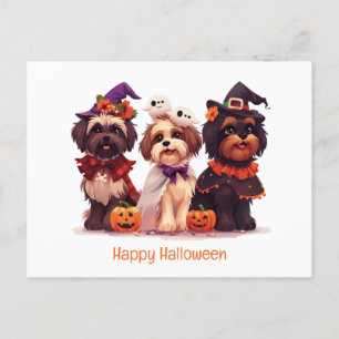 Happy Halloween Shih Tzu Dogs Briefkaart