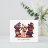 Happy Halloween Shih Tzu Dogs Briefkaart (Staand voorkant)