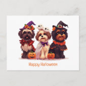 Happy Halloween Shih Tzu Dogs Briefkaart (Voorkant)
