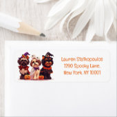 Happy Halloween Shih Tzu Dogs Etiket (Insitu)