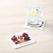 Happy Halloween Shih Tzu Dogs Kartonnen Onderzetters (Insitu)