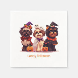 Happy Halloween Shih Tzu Dogs Servet