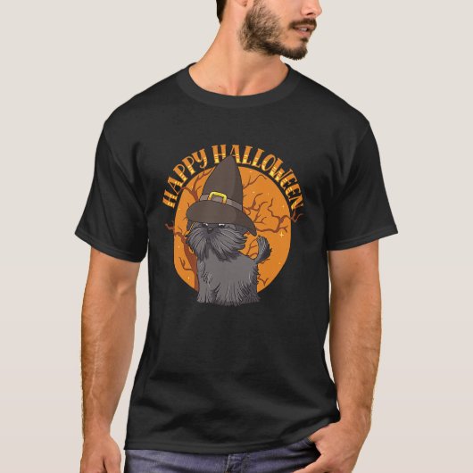 Happy Halloween Shih Tzu Witch Dog  Animal Hallowe T-shirt (Voorkant)