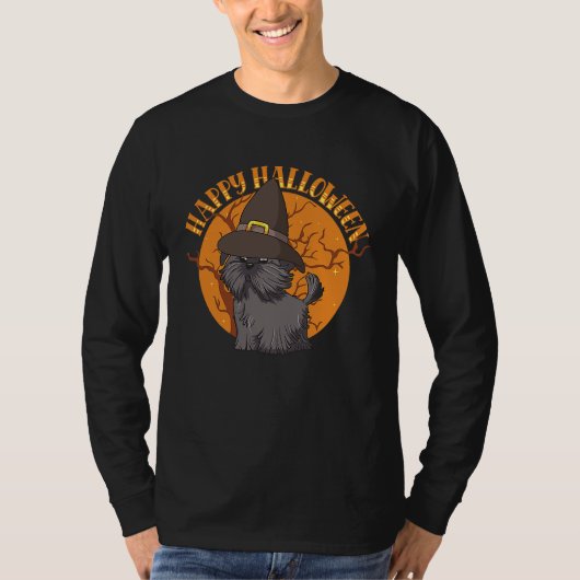 Happy Halloween Shih Tzu Witch Dog  Animal Hallowe T-shirt (Voorkant)