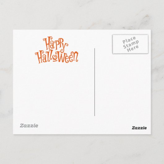 Happy Halloween Silhouette kinderen Briefkaart (Achterkant)