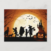 Happy Halloween Silhouette kinderen Briefkaart (Voorkant)