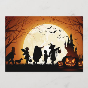 Happy Halloween Silhouette kinderen Kaart