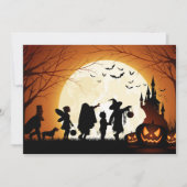 Happy Halloween Silhouette kinderen Kaart (Voorkant)