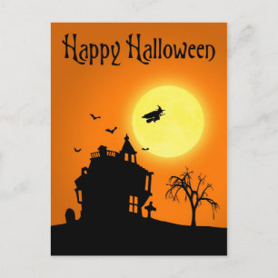 Happy Halloween Silhouette Landscape Briefkaart