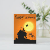 Happy Halloween Silhouette Landscape Briefkaart (Staand voorkant)