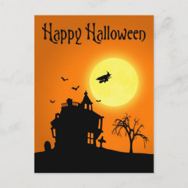 Happy Halloween Silhouette Landscape Briefkaart