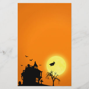 Happy Halloween Silhouette Landscape Briefpapier