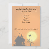 Happy Halloween Silhouette Landscape Kaart (Achterkant)