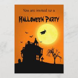 Happy Halloween Silhouette Landscape Kaart