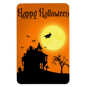 Happy Halloween Silhouette Landscape Magneet