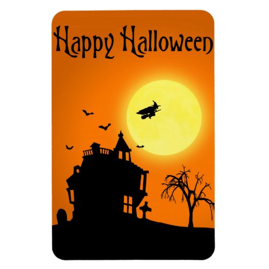 Happy Halloween Silhouette Landscape Magneet (Verticaal)