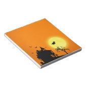 Happy Halloween Silhouette Landscape Notitieblok (Schuin)