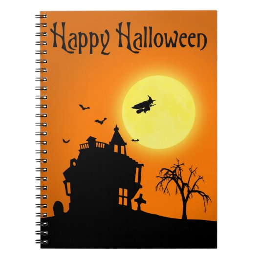 Happy Halloween Silhouette Landscape Notitieboek (Voorkant)