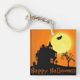 Happy Halloween Silhouette Landscape Sleutelhanger