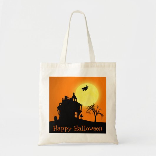 Happy Halloween Silhouette Landscape Tote Bag (Voorkant)