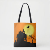 Happy Halloween Silhouette Landscape Tote Bag (Voorkant)