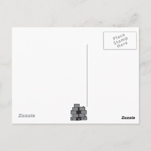 Happy Halloween Silhouette Witch Briefkaart (Achterkant)