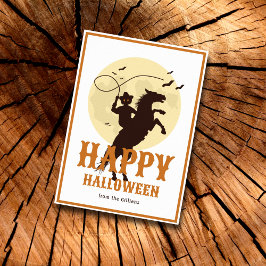 Happy Halloween Sillouette familienaam Poster