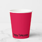 Happy Halloween Simple Clean Solid Red Papieren Bekers (Voorkant)