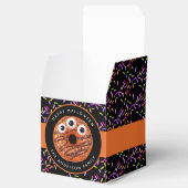Happy Halloween Sinaasappel Monster Donut Sprinkle Bedankdoosjes (Geopend)